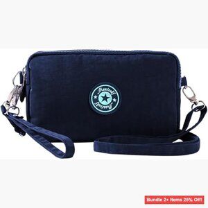 Mini Crossbody Bag with 3 Pockets, Adjustable Strap, Waterproof Nylon
